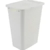 Cesto de roupa wc PIXEL branco com tampa 50l