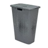 Cesto de roupa wc PIXEL cinza com tampa 40l
