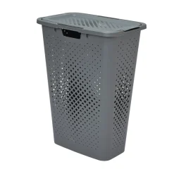Cesto de roupa wc PIXEL cinza com tampa 40l