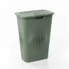 Cesto de roupa wc PIXEL verde com tampa 40l
