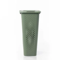 Cesto de roupa wc PIXEL verde com tampa 40l