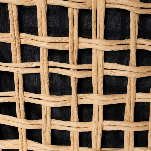 Cesto de roupa wc preto e bege 48cm
