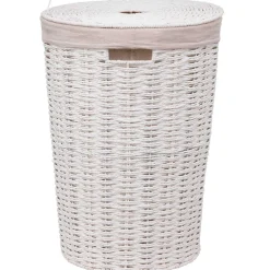 Cesto de roupa wc redondo COSTA branco 40l