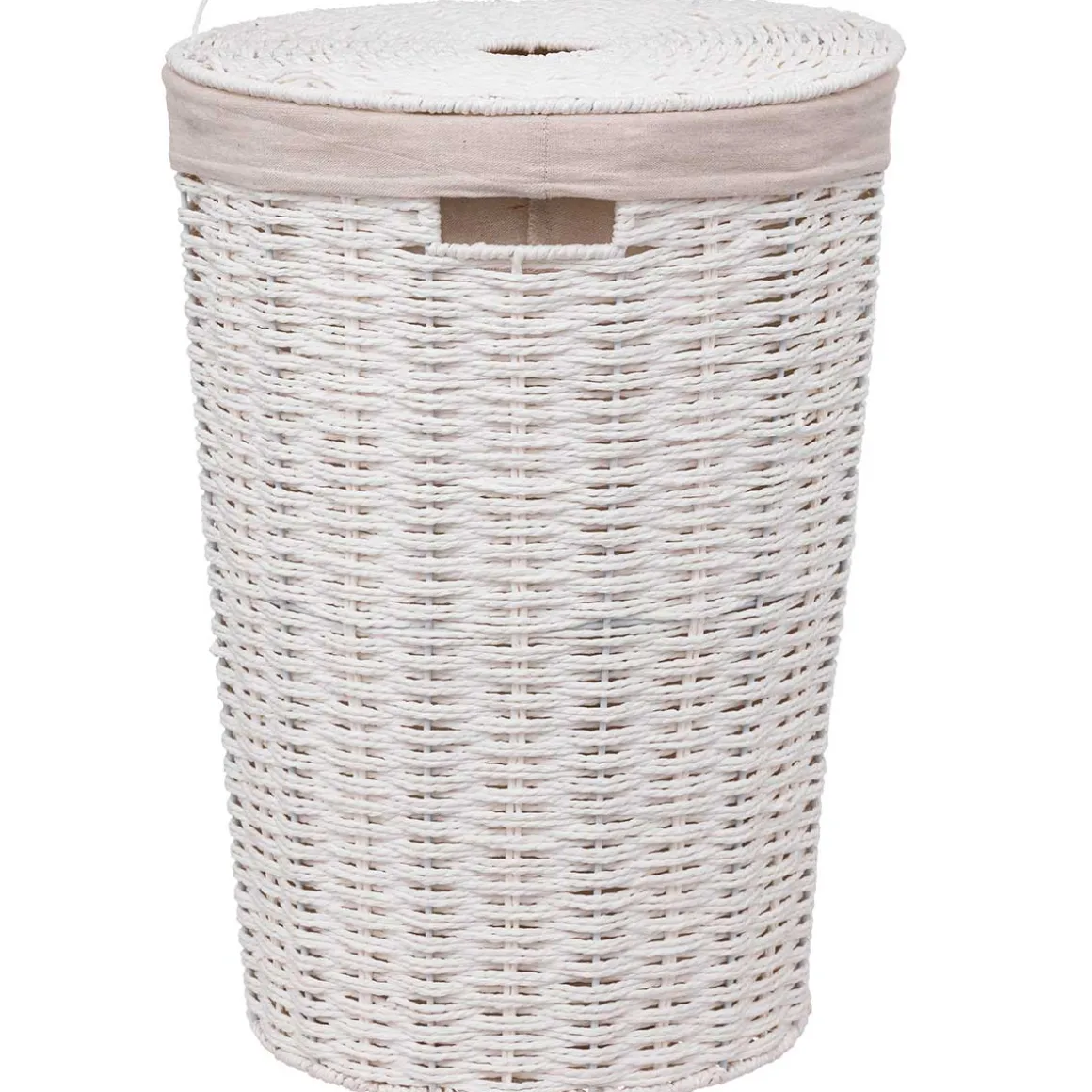 Cesto de roupa wc redondo COSTA branco 40l