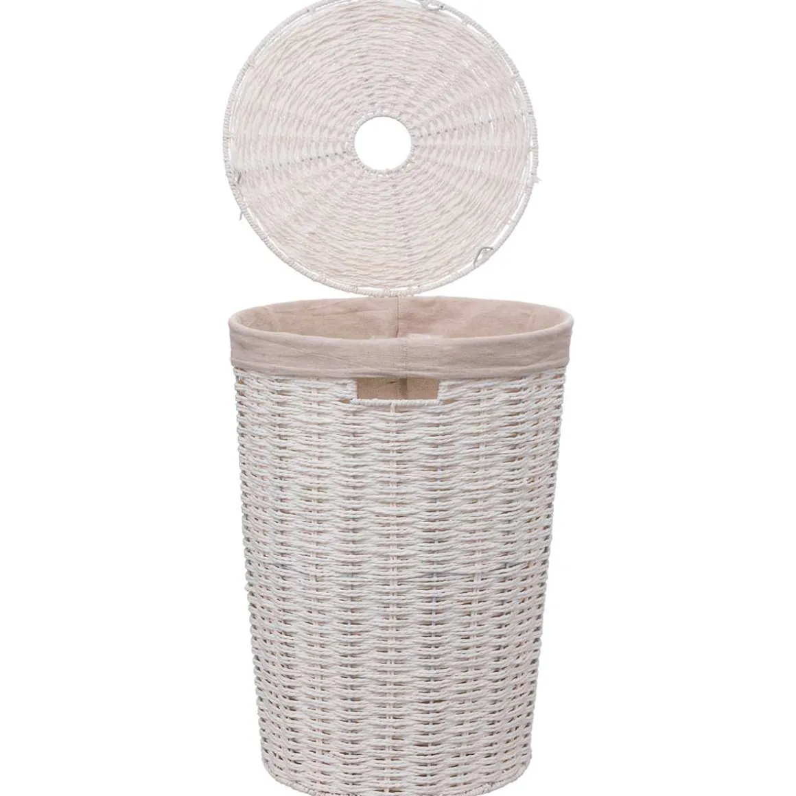 Cesto de roupa wc redondo COSTA branco 40l