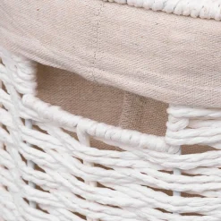 Cesto de roupa wc redondo COSTA branco 40l