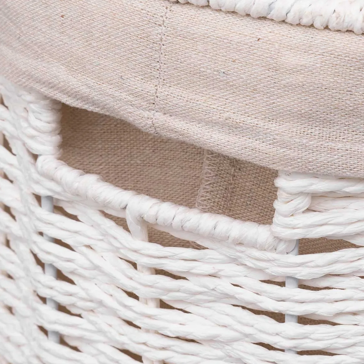 Cesto de roupa wc redondo COSTA branco 40l