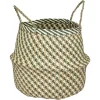 Cesto decorativo ELIE seagrass verde com pegas