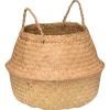 Cesto decorativo seagrass natural com pegas