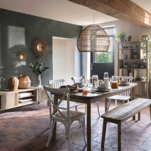 Cesto decorativo seagrass natural com pegas