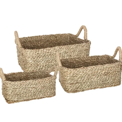 Cesto decorativo seagrass natural