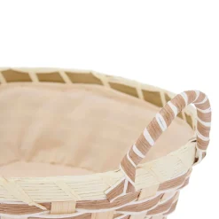 Cesto para pão redondo com asas 23cm