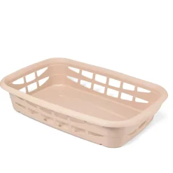 Cesto para roupa baixo bege 25l