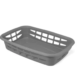 Cesto para roupa baixo cinza 25l