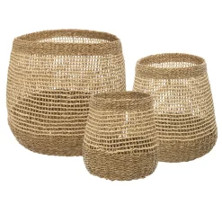 Cesto redondo AJOURE castanho 26,5x26cm