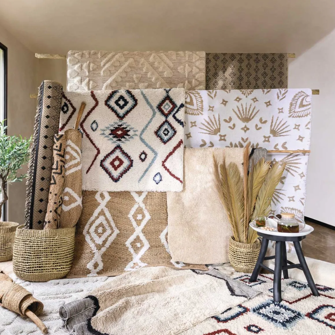 Cesto redondo AJOURE castanho 43x45cm