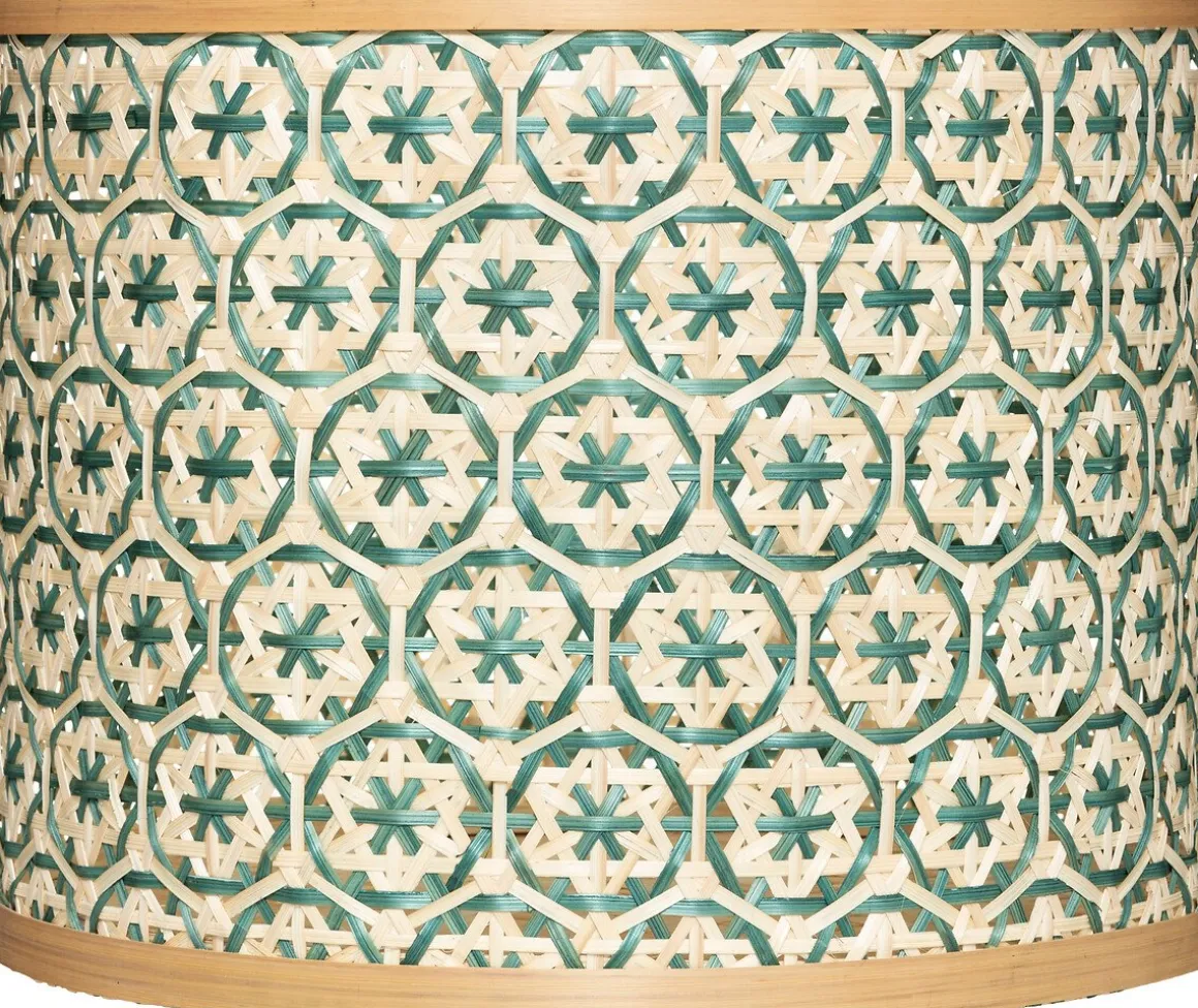 Cesto redondo decorativo em bambu