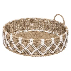 Cesto Redondo Em Macramé