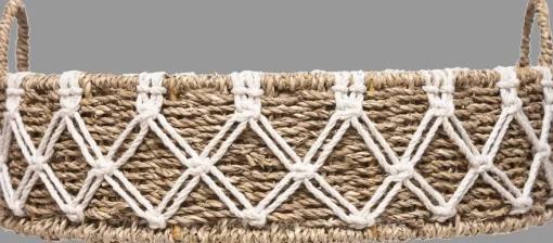 Cesto Redondo Em Macramé