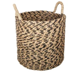 Cesto seagrass ETNIC com pegas 32x35cm