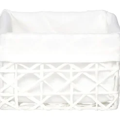 Cesto WC Branco Forrado 11x15cm