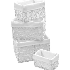 Cesto WC Branco Forrado 15x19cm