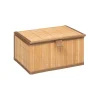 Cesto wc castanho em bambu com tampa 12x24cm