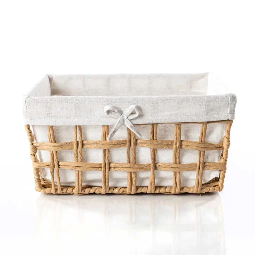 Cesto wc natural e linho 28x35cm