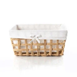 Cesto wc natural e linho 24x32cm