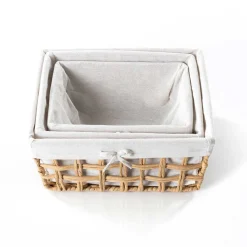Cesto wc natural e linho 24x32cm