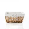 Cesto wc natural e linho 20x28cm