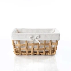 Cesto wc natural e linho 20x28cm
