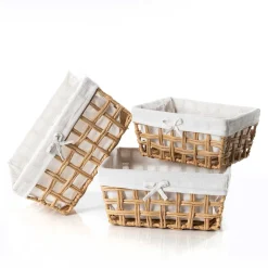 Cesto wc natural e linho 20x28cm