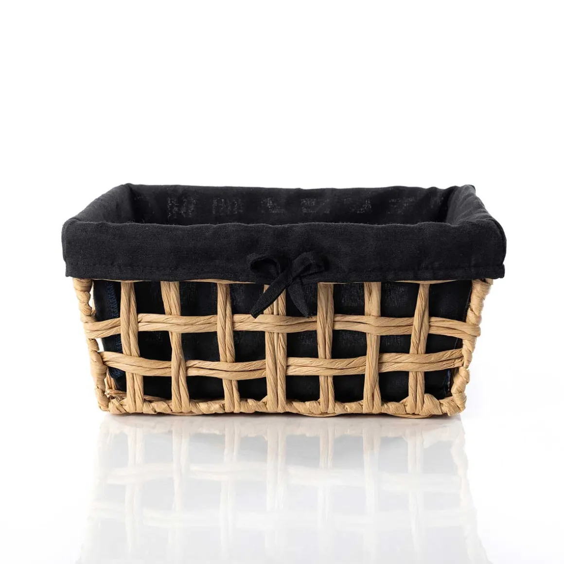 Cesto wc preto e bege 20x28cm