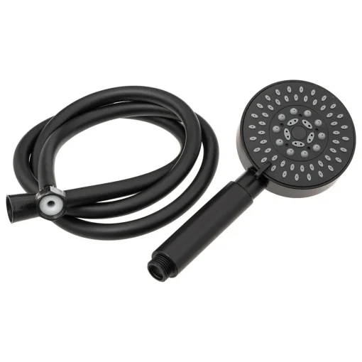 Chuveiro 5 funções com magueira flexível preto