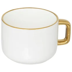 Chávena com pires ARYA branca de cerâmica 25cl