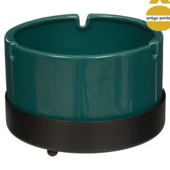 Cinzeiro CARAVANE em cerâmica e metal