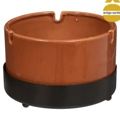 Cinzeiro CARAVANE em cerâmica e metal