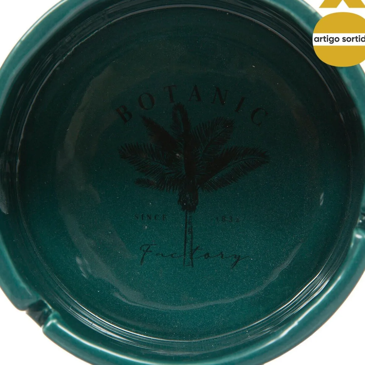 Cinzeiro CARAVANE em cerâmica e metal