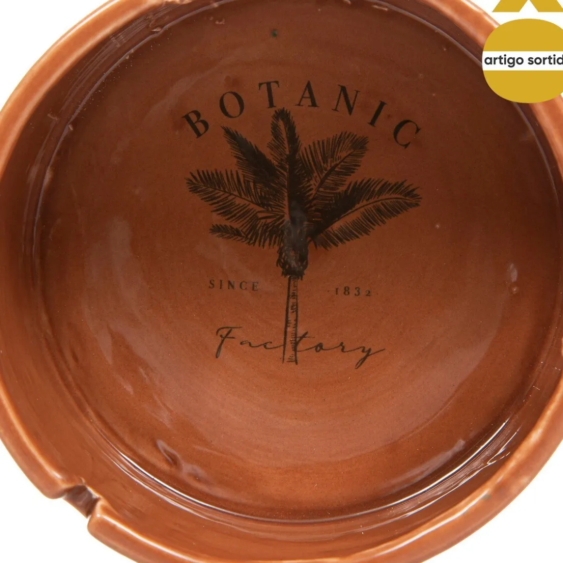 Cinzeiro CARAVANE em cerâmica e metal