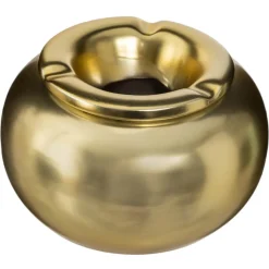 Cinzeiro redondo dourado
