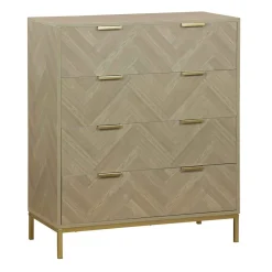Cómoda CHEVRON bege com 4 gavetas