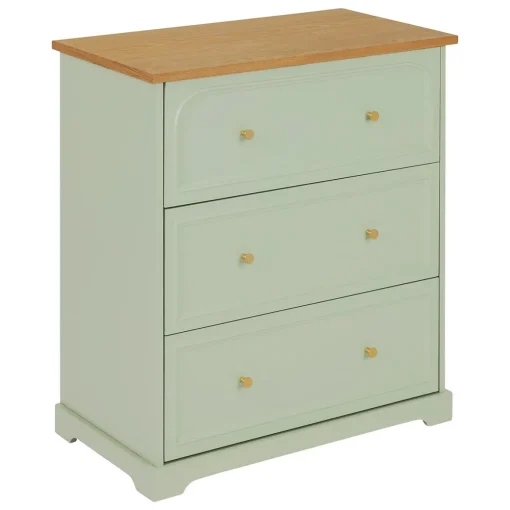 Cómoda Com 3 Gavetas Mohea Celadon