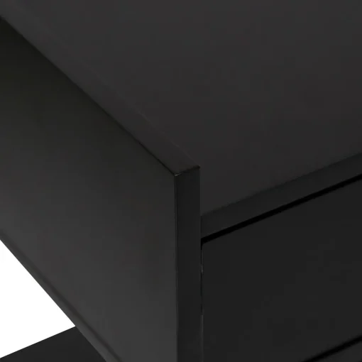 Cómoda com 3 gavetas TEDY preto