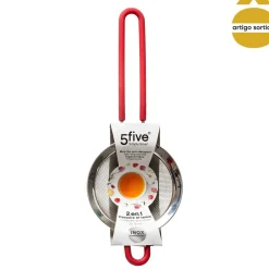 Coador em inox com cabo em silicone 9cm