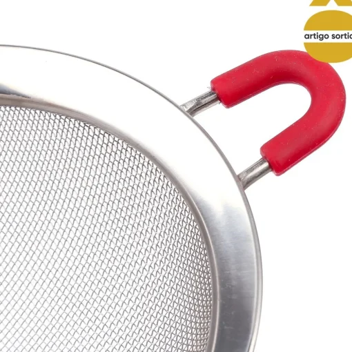 Coador em inox com cabo em silicone 9cm