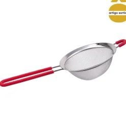 Coador em inox com cabo silicone 14cm