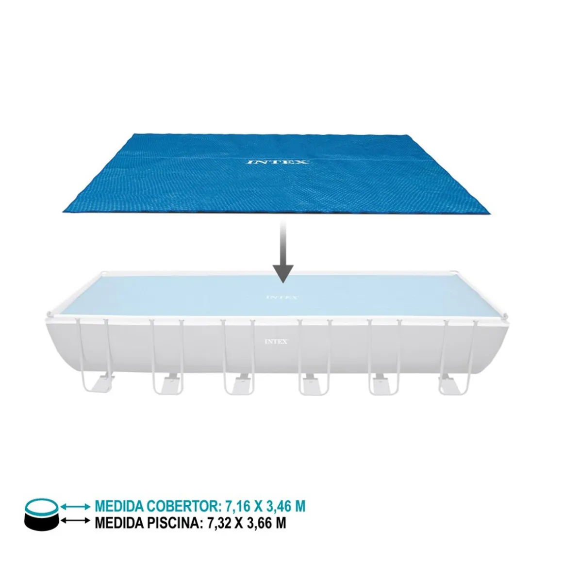 Cobertura para piscina retangular