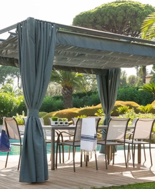 Cobertura para pérgola palmeira cinza ardósia