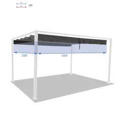 Cobertura para pérgola palmeira cinza ardósia